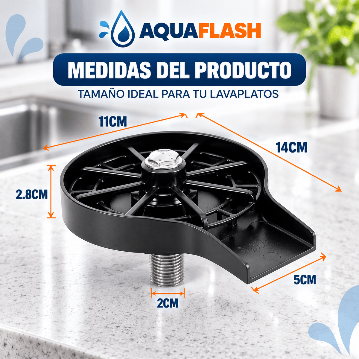 AQUAFLASH™ - Apoyas el vaso y el agua hace el resto