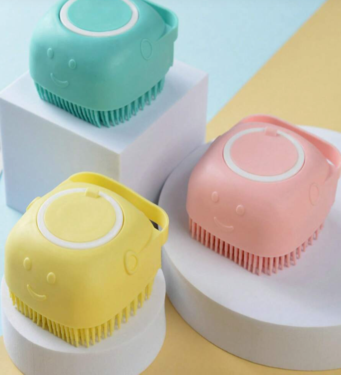 Cepillo dispensador de shampoo de silicona SoapyPet Pro para mascotas