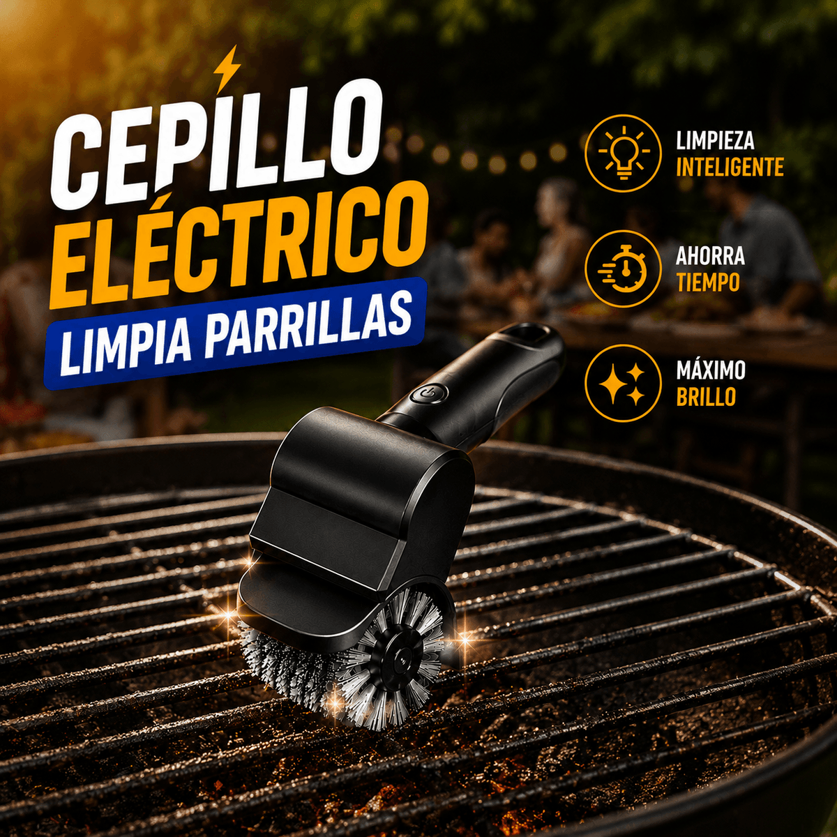 Cepillo Eléctrico CleanGrill + GRATIS 1 PAR DE GUANTES