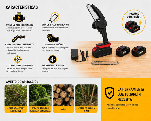 Mini Sierra Inalámbrica - 2 Baterías de 48v
