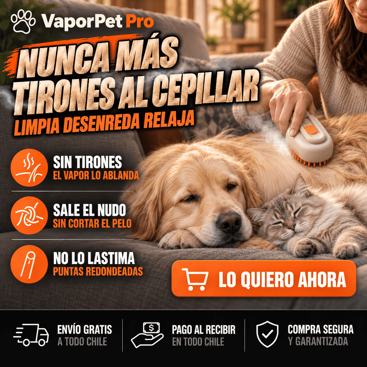 VaporPet Pro - Nunca más tirones al cepillar