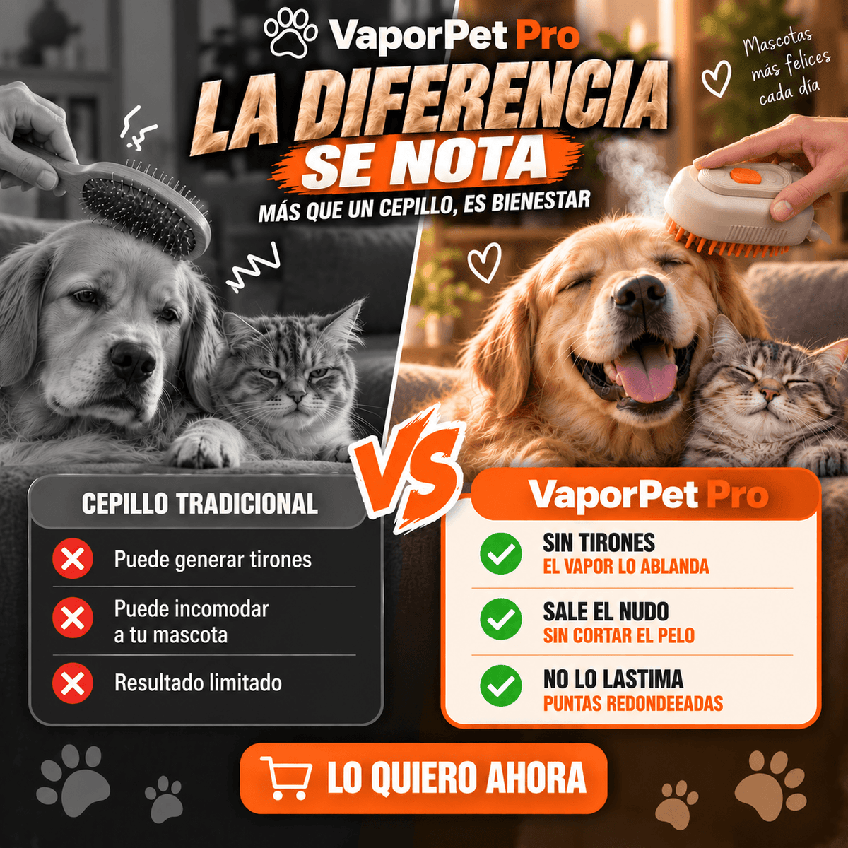 VaporPet Pro - Nunca más tirones al cepillar