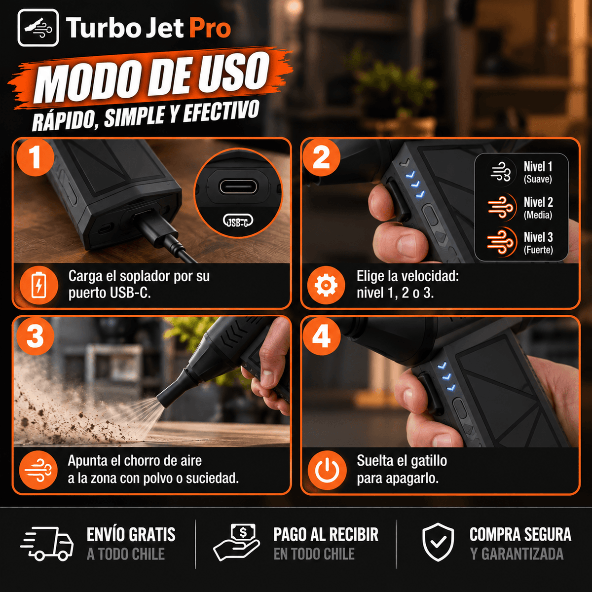 TurboJet Pro - Nunca más soplando el carbón con un cartón