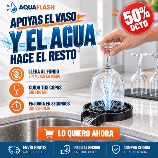 AQUAFLASH™ - Apoyas el vaso y el agua hace el resto